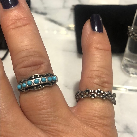 Set of Five Stackable Rings, sz 7 - Picture 6 of 7